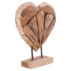 Dekoracja Almada serce drewno tekowe