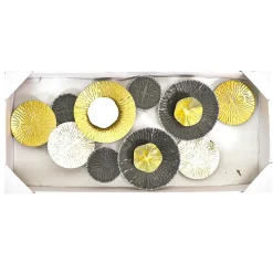 Dekoracja ścienna Anemone złota/ czarna