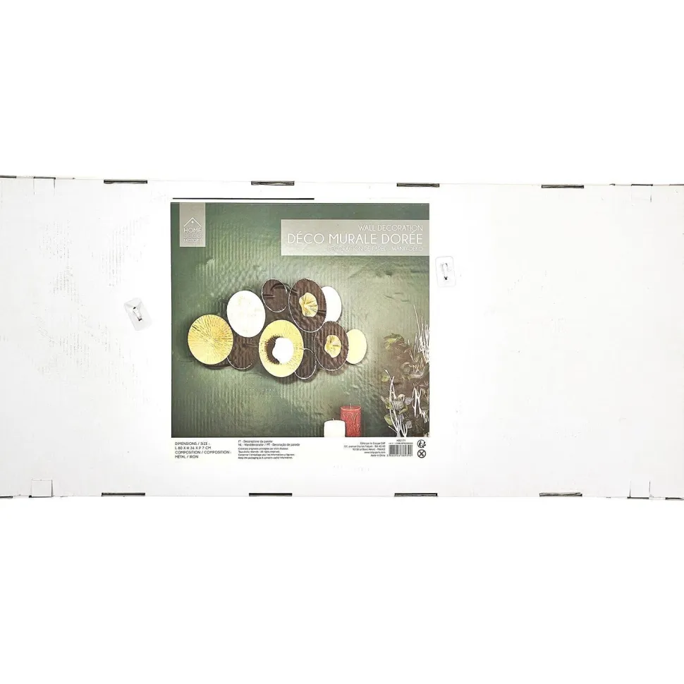 Dekoracja ścienna Anemone złota/ czarna