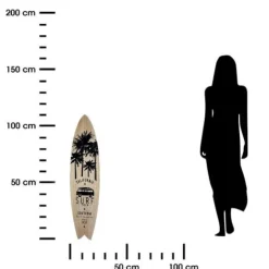 Dekoracja ścienna deska surfingowa czarna