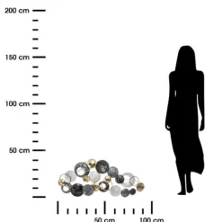 Dekoracja ścienna Lali 90x44cm metalowa