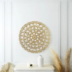 Dekoracja ścienna Mandala 70cm złota