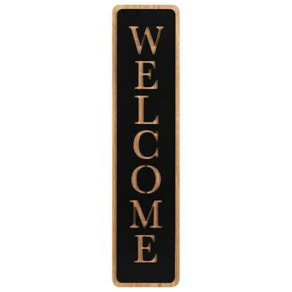 Dekoracja ścienna Welcome 57 cm czarna