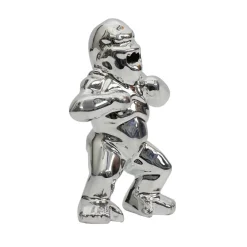 Dekoracja Goryl srebrny mini