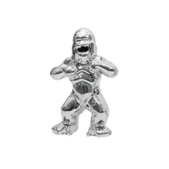 Dekoracja Goryl srebrny mini