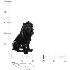 Dekoracja Lew czarny 31,5cm