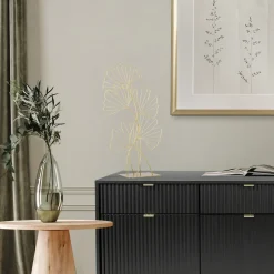 Dekoracja metalowa Ginko złota