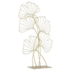 Dekoracja metalowa Ginko złota
