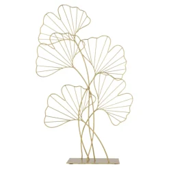 Dekoracja metalowa Ginko złota