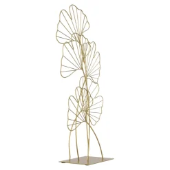 Dekoracja metalowa Ginko złota