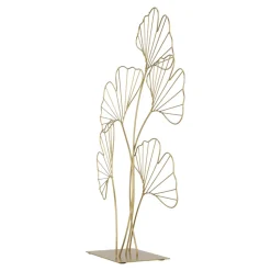 Dekoracja metalowa Ginko złota