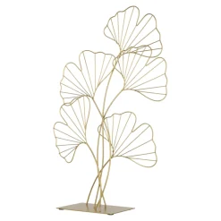 Dekoracja metalowa Ginko złota