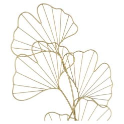Dekoracja metalowa Ginko złota