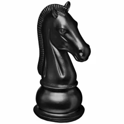 Dekoracja Szachy Skoczek czarny 19 cm