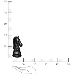 Dekoracja Szachy Skoczek czarny 19 cm