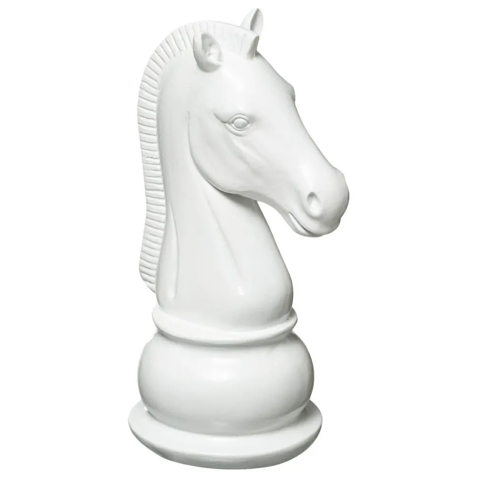 Dekoracja Szachy Skoczek biały 19 cm