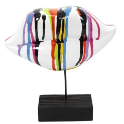 Dekoracja Usta białe/kolorowe