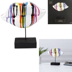 Dekoracja Usta białe/kolorowe