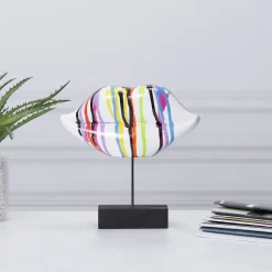 Dekoracja Usta białe/kolorowe