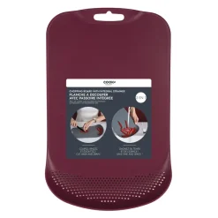 Deska do krojenia z ociekaczem bordowa