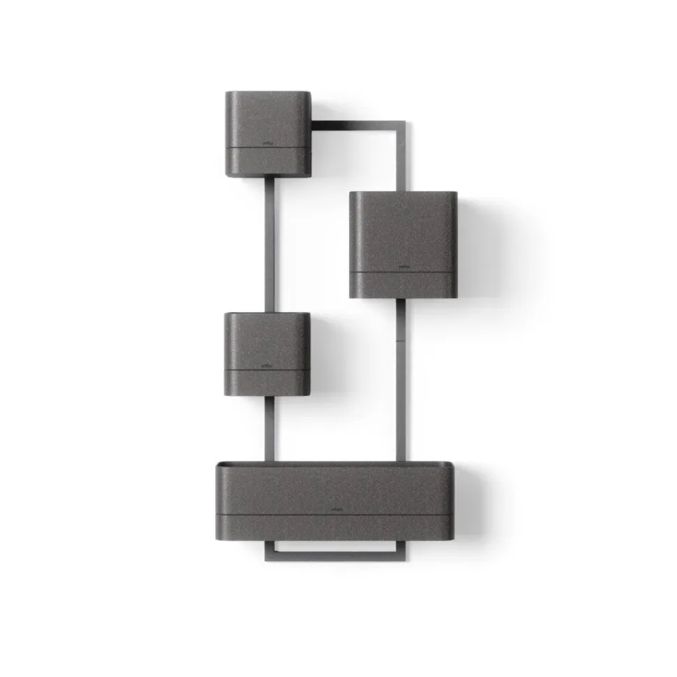 Donica ścienna Cubico czarna