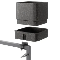 Donica ścienna Cubico czarna