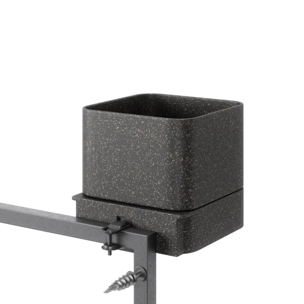 Donica ścienna Cubico czarna