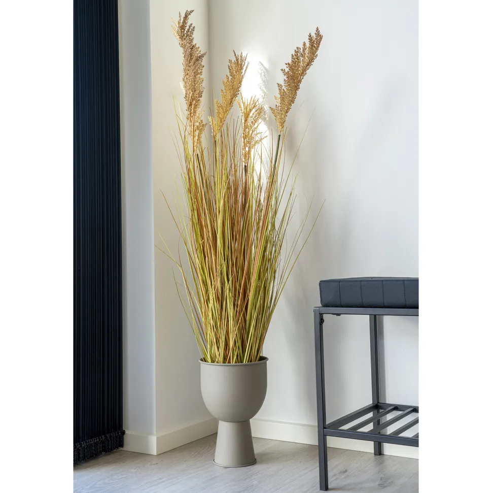 Doniczka/ osłonka Amalfi na nóżce taupe