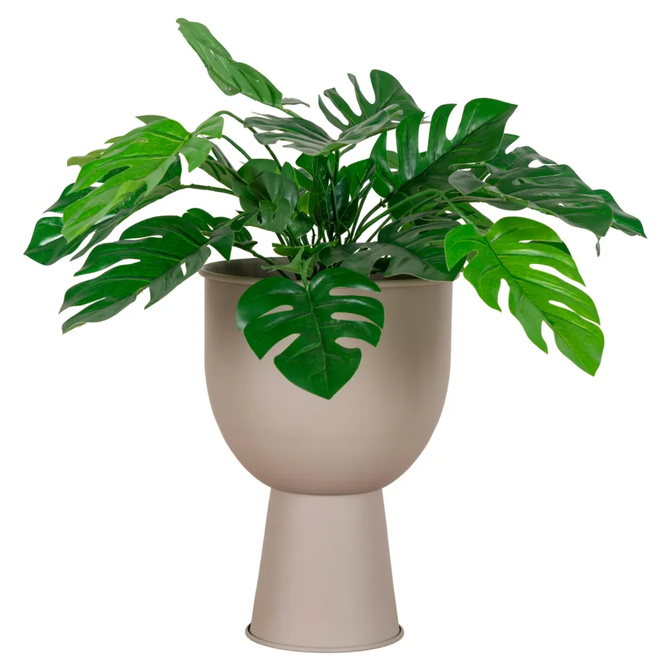 Doniczka/ osłonka Amalfi na nóżce taupe