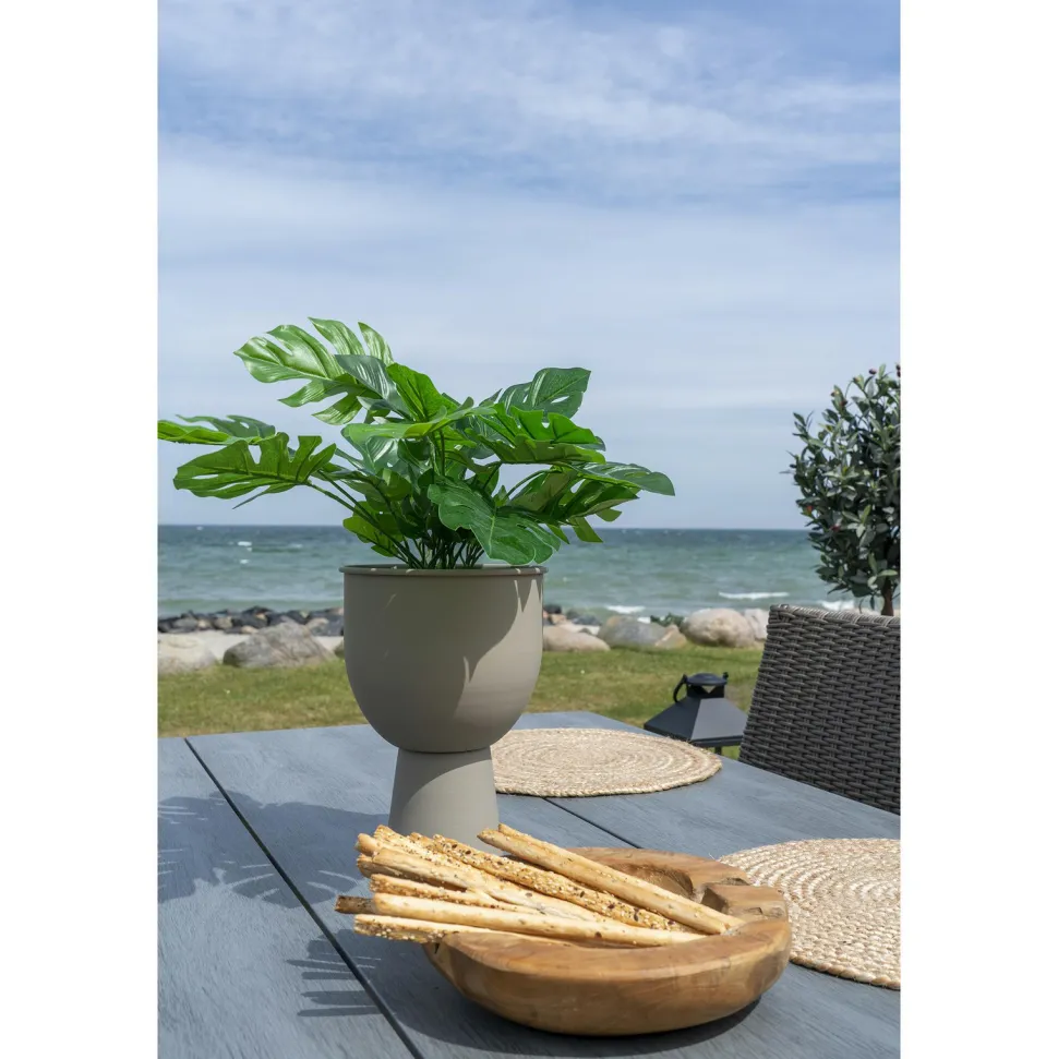 Doniczka/ osłonka Amalfi na nóżce taupe