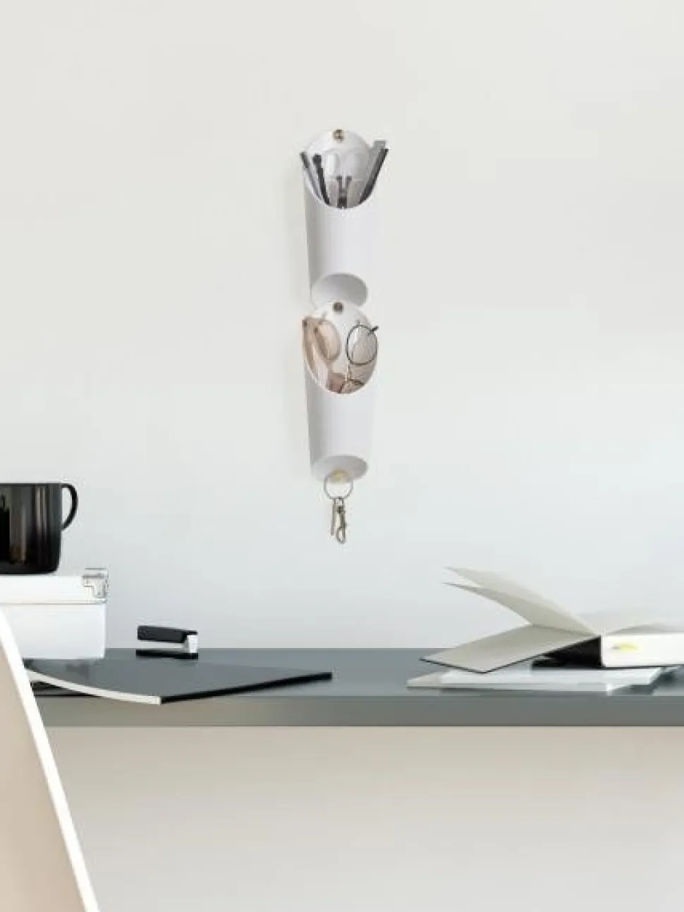 Doniczka/Organizer Floralink biała