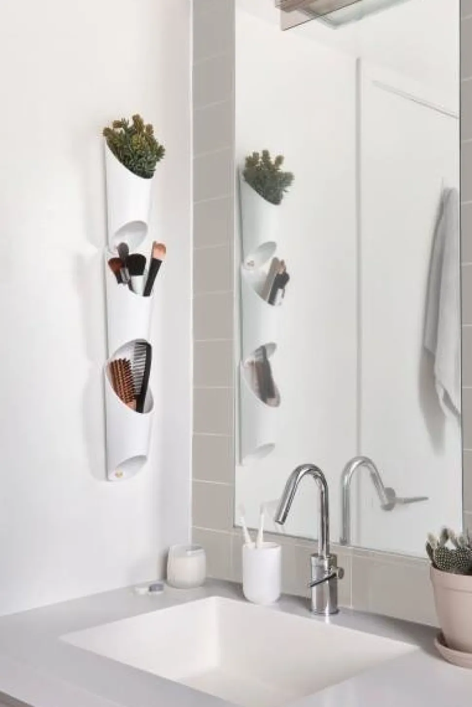 Doniczka/Organizer Floralink biała