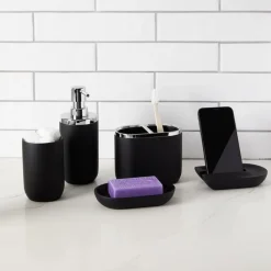 Dozownik do mydła JUNIP czarny/chrom