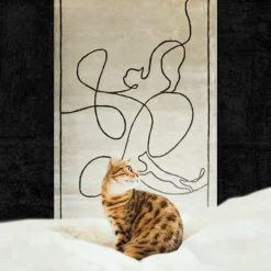 Dywan Cats Ivory 200x300 Carpet Decor Handmade Collection