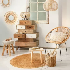 Dywan Jutowy 120cm z białym brzegiem