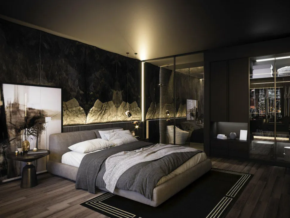 Dywan Royal Black 200x300 Art deco