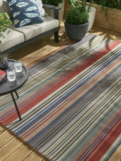 Dywan zewnętrzny Spectro Stripes Teal Sedonia Rust 160x230cm