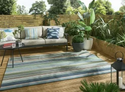 Dywan zewnętrzny Spectro Stripes Emerald Marine Rust 160x230cm