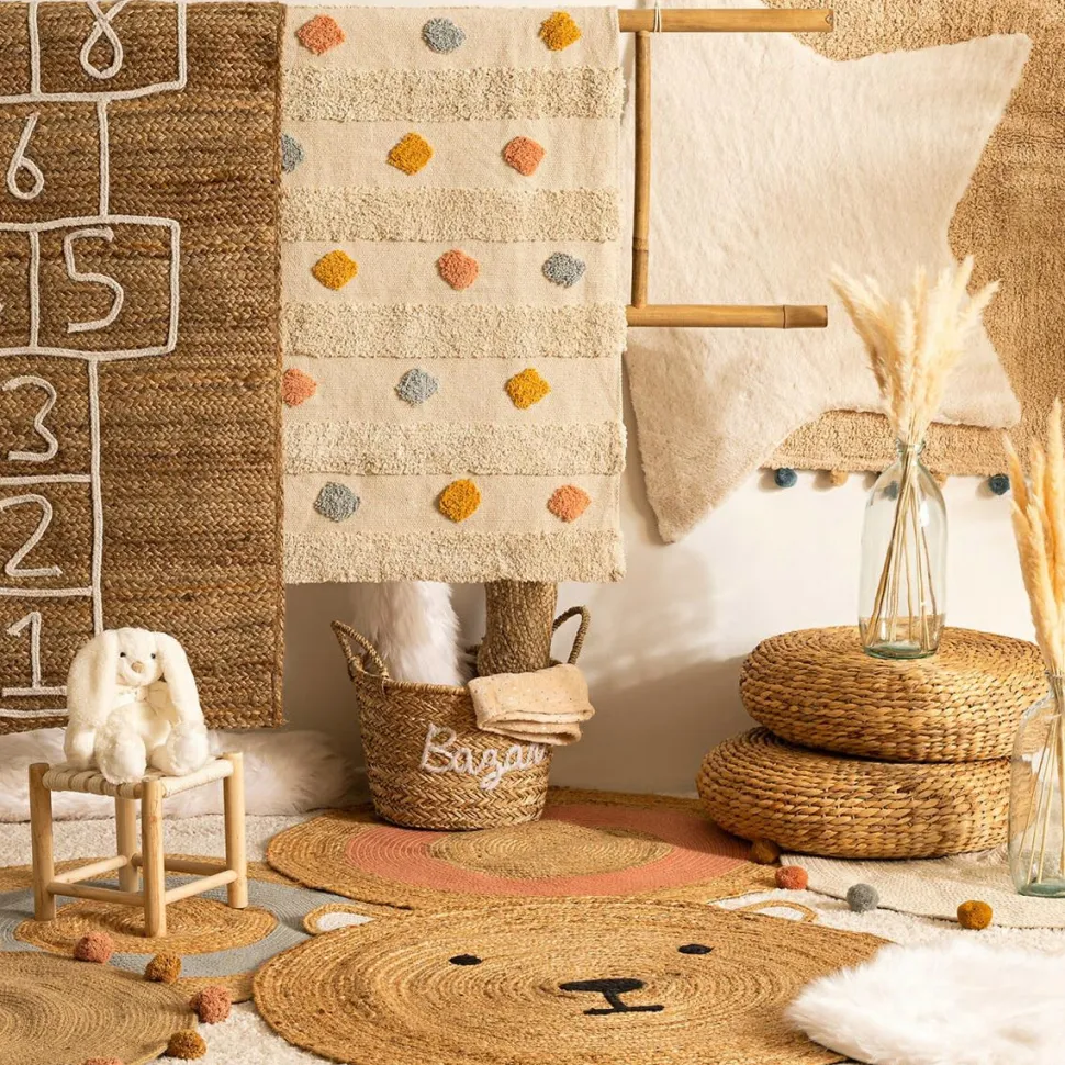 Dywanik dziecięcy Miś z juty 100 cm