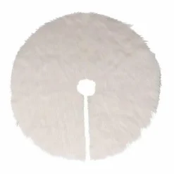 Dywanik pod choinkę 90 cm białe futerko