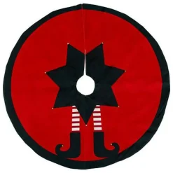 Dywanik pod choinkę Elf 90 cm czerwony