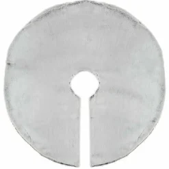 Dywanik pod choinkę z futerka 90 cm       szary