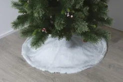 Dywanik pod choinkę z futerka 90 cm       szary