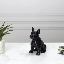 Figurka Buldoga francuskiego S biała