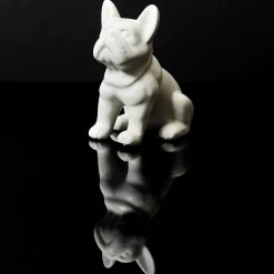 Figurka Buldoga francuskiego S biała
