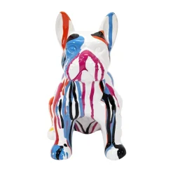 Figurka buldoga francuskiego S biała