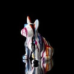 Figurka buldoga francuskiego S biała