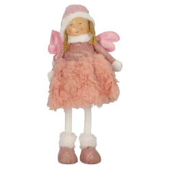 Figurka dekoracyjna Aniołek 69cm LED różowy