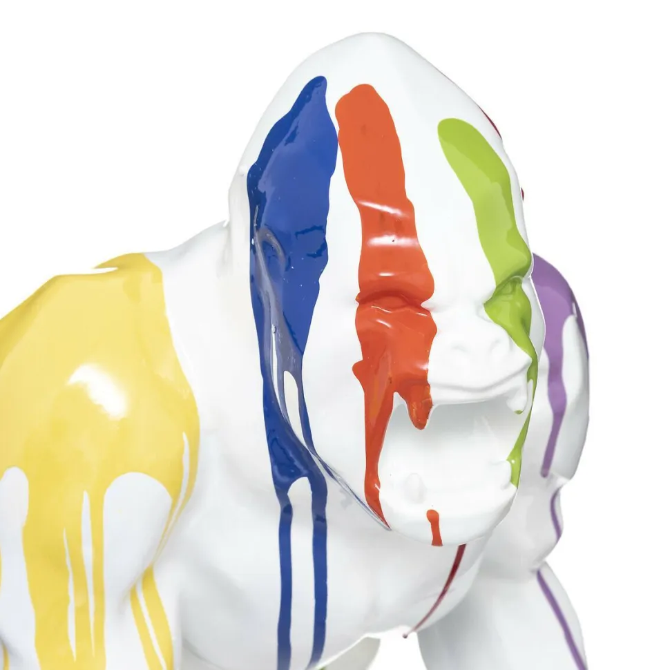 Figurka Goryl biała kolorowa 40cm