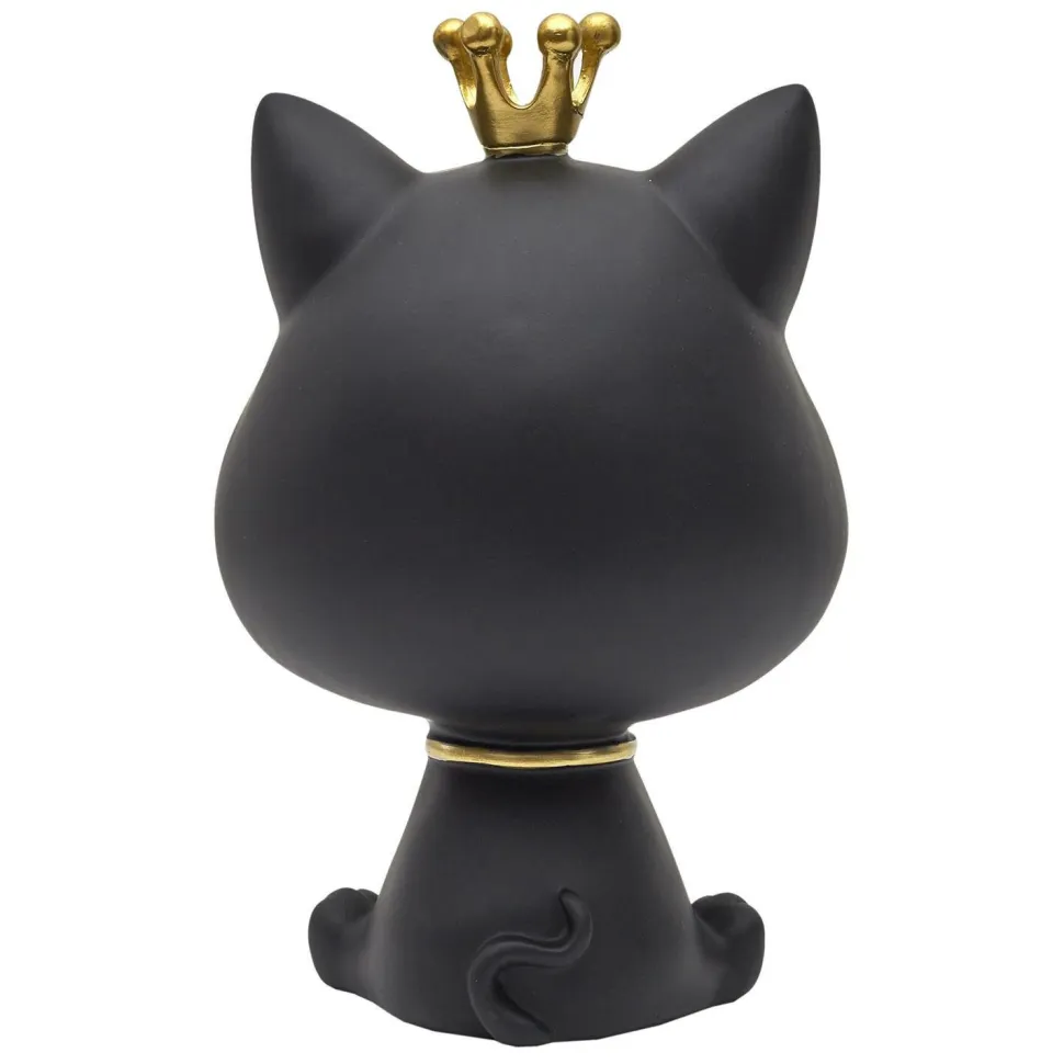 Figurka Kot do przechowywania czarny/złoty